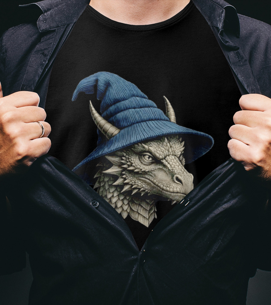 Beanie Dragon Wizard Hat Fantasy Creature T-Shirt