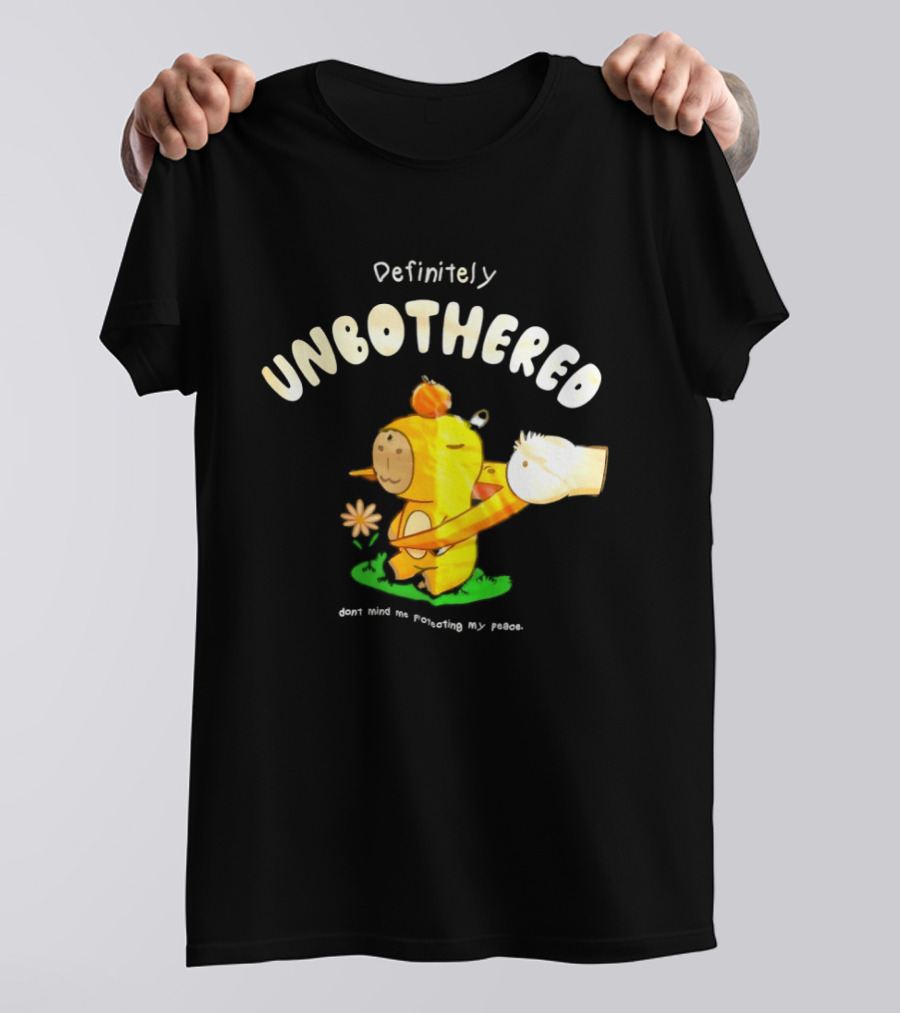 Capybara Definitely Unbothered Don't Mind Me Protecting My Peace T-Shirt