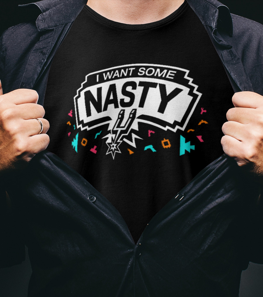 San Antonio Spurs I Want Some Nasty Fiesta Confetti T-Shirt