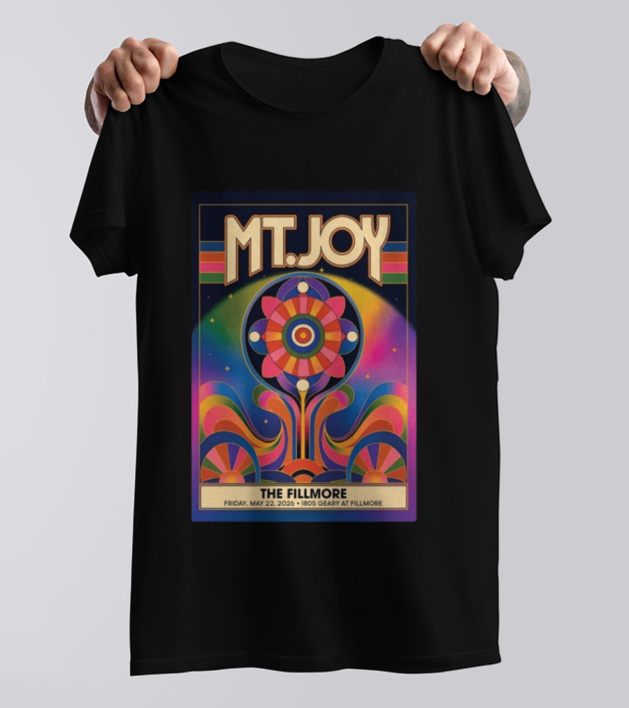 MT. Joy May 22 2026 The Fillmore 1805 Geary San Francisco Vintage Psychedelic T-Shirt