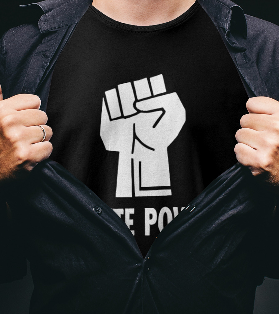 White Power Raised Fist T-Shirt