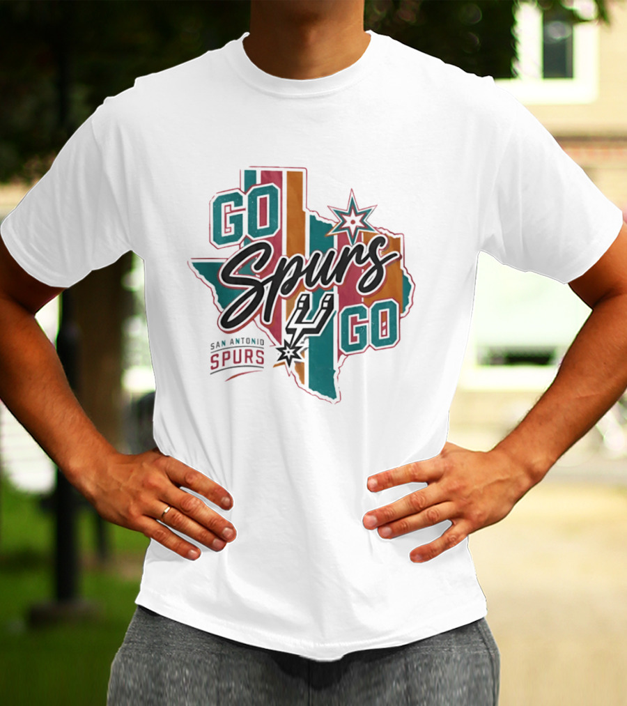 Go Spurs Go San Antonio Spurs Game Day Texas Map T-Shirt