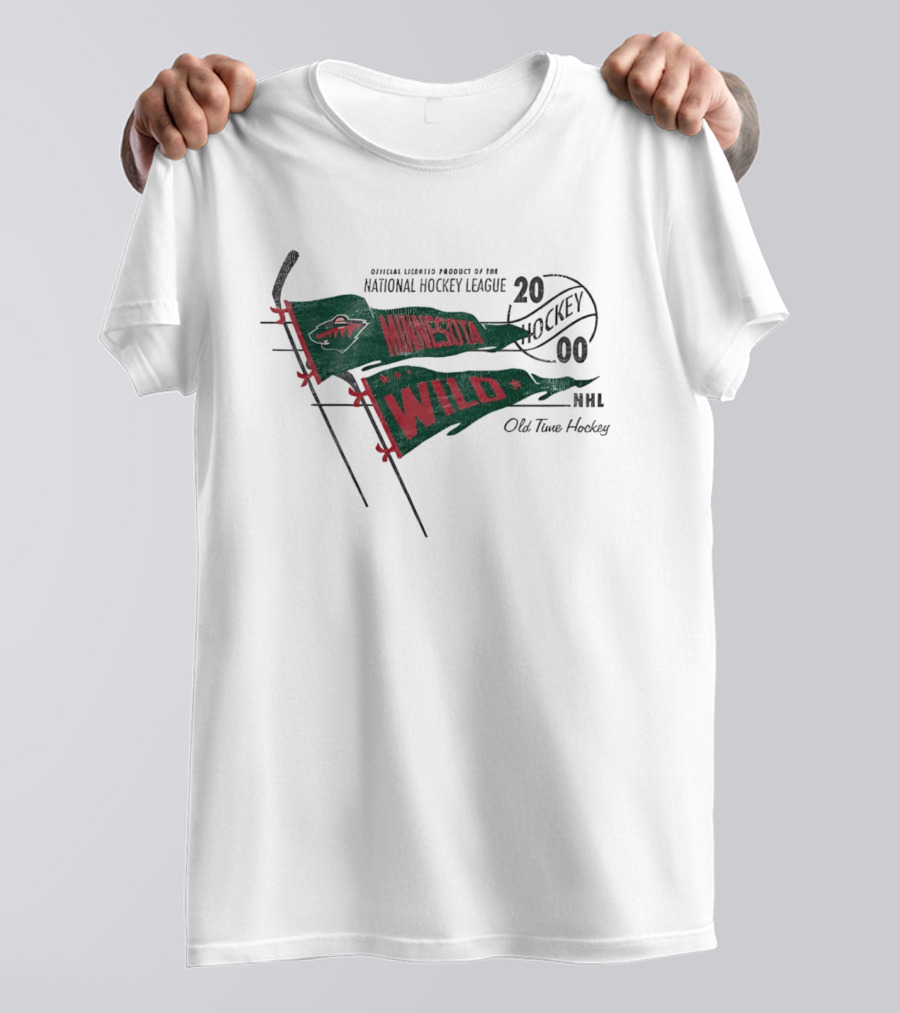 Minnesota Wild Official Licensed Product National Hockey League 2000 Old Time Hockey NHL T-Shirt