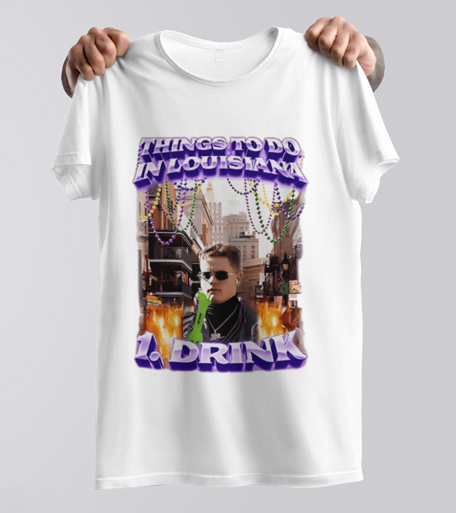 Things To Do In Louisiana Beads And Drinks Street Vibes T-Shirt