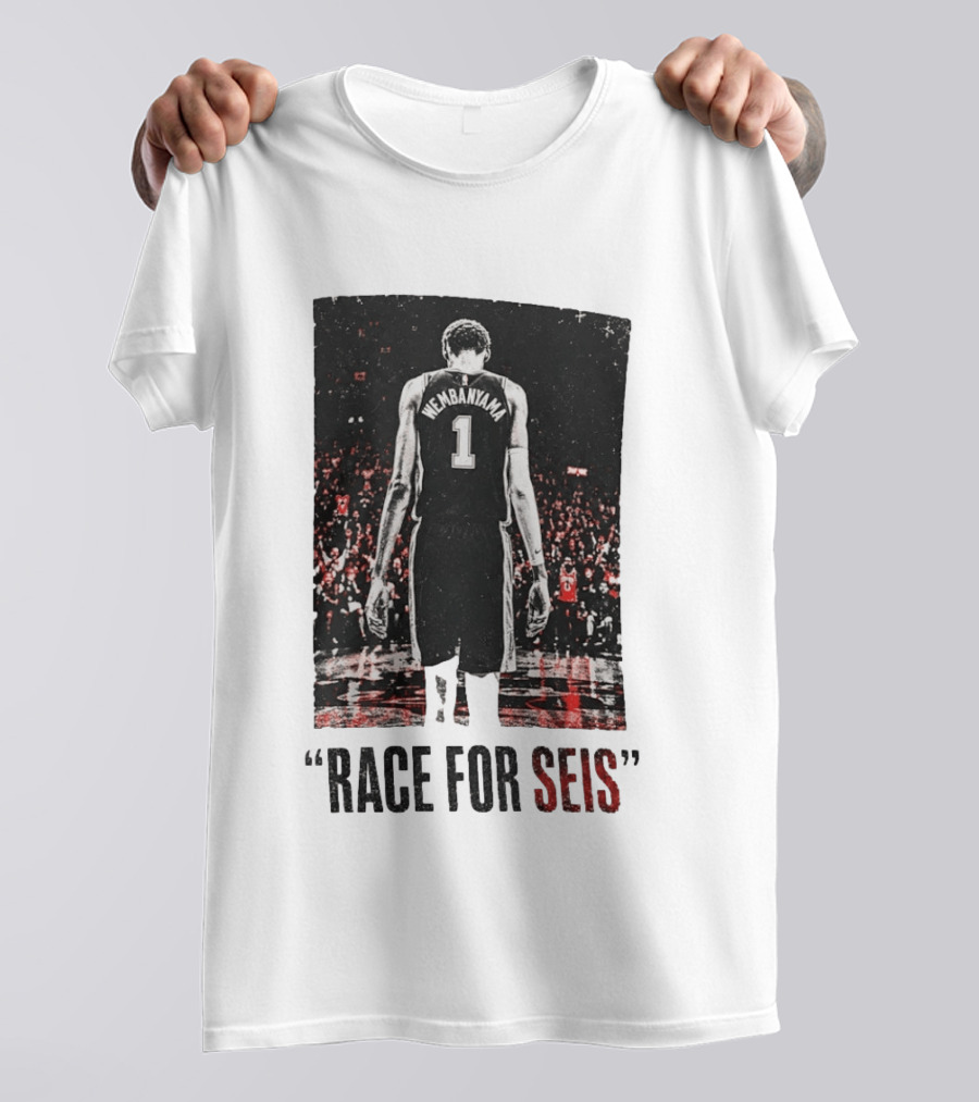 Victor Wembanyama Number 1 Race For Seis San Antonio Spurs T-Shirt