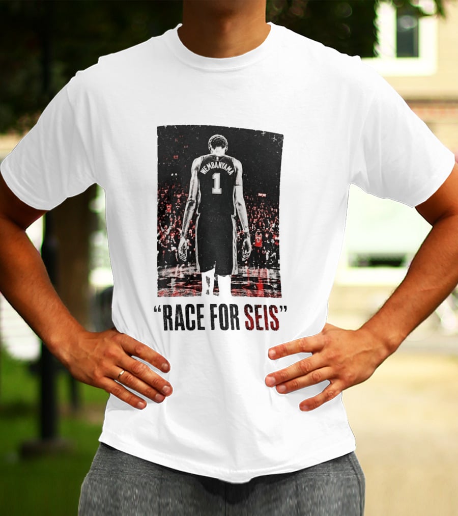 Victor Wembanyama Number 1 Race For Seis San Antonio Spurs T-Shirt