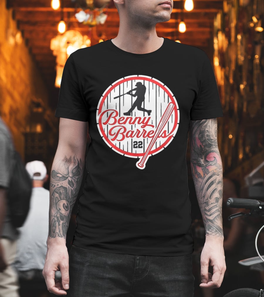 Benny Barrels New York Yankees 22 Baseball T-Shirt