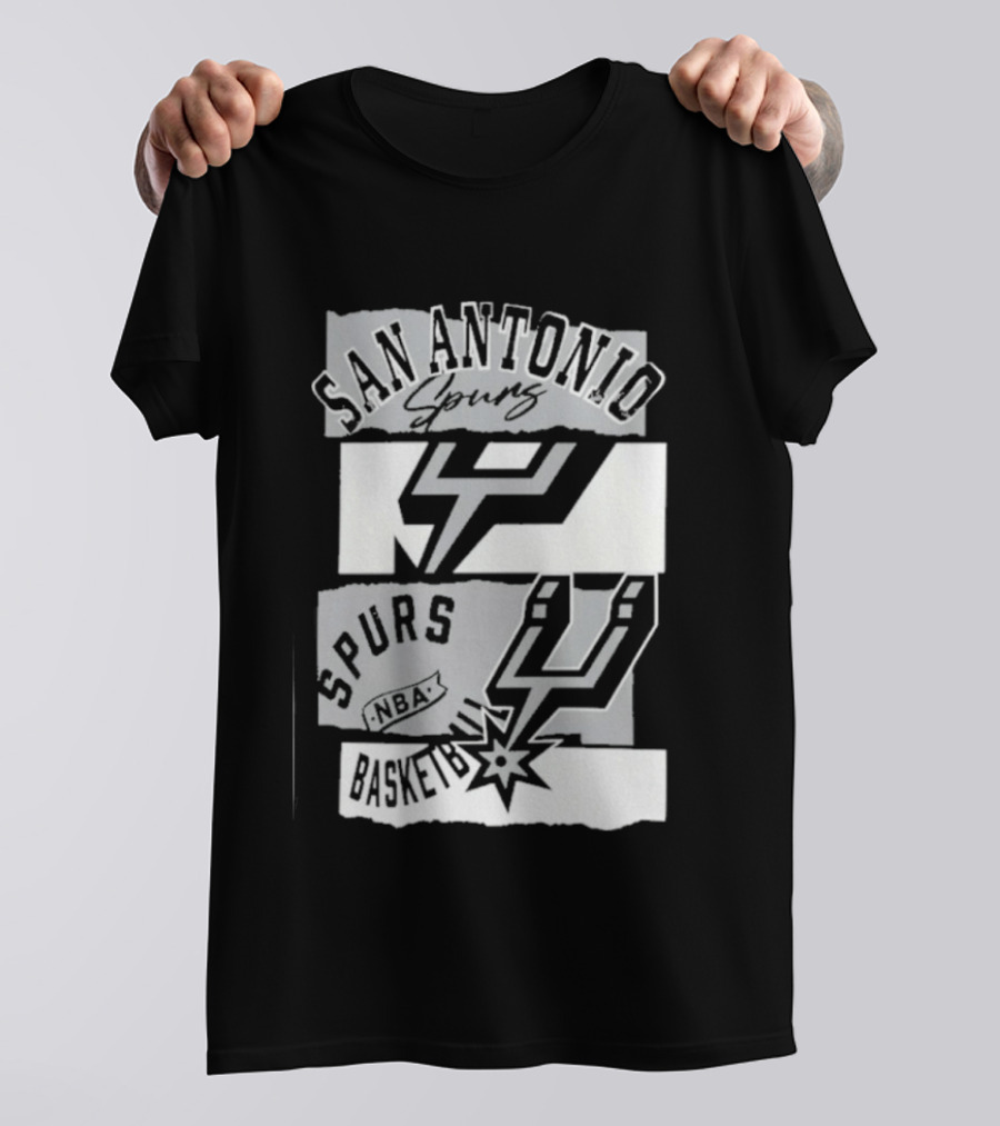 San Antonio Spurs In The Paint Vintage NBA Logoman Edition T-Shirt
