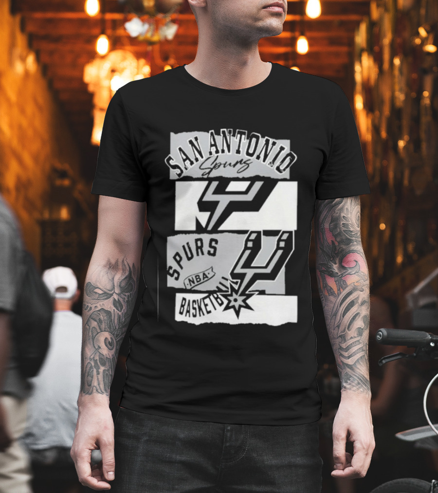 San Antonio Spurs In The Paint Vintage NBA Logoman Edition T-Shirt