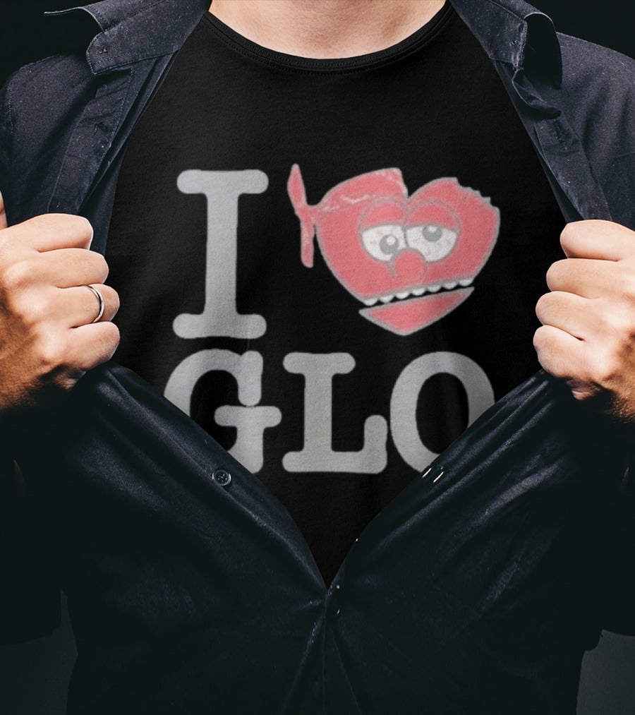 I Love Glo Heart Bandana Glo Gang T-Shirt