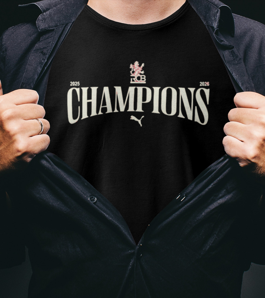Kohli Wears One Felt Nice We Did It Twice RCB 2023 2026 Champions T-Shirt
