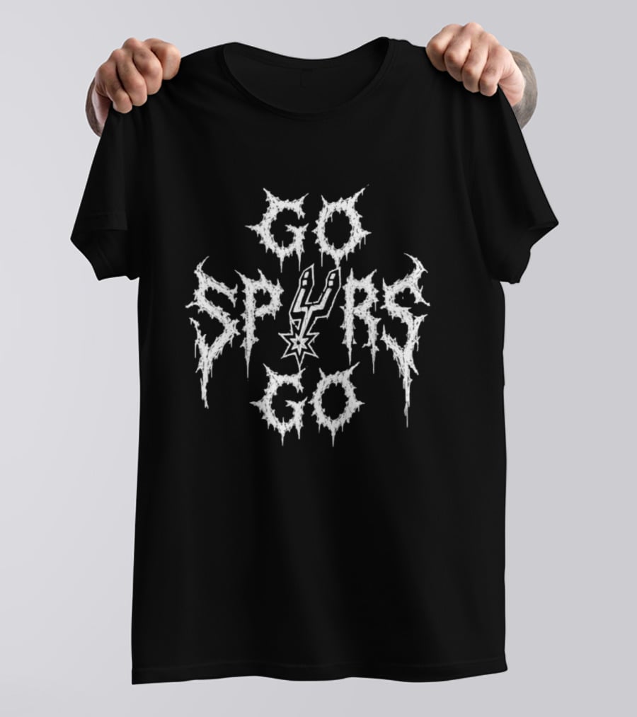 Go Spurs Go San Antonio Spurs Metal Black Basketball NBA 2026 T-Shirt