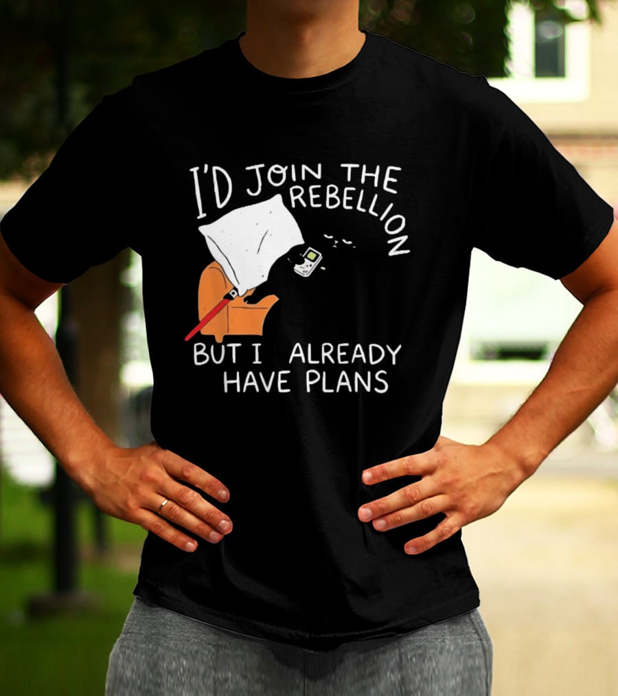 Lazy Cat Gaming Couch Rebellion Plans Funny Humor T-Shirt