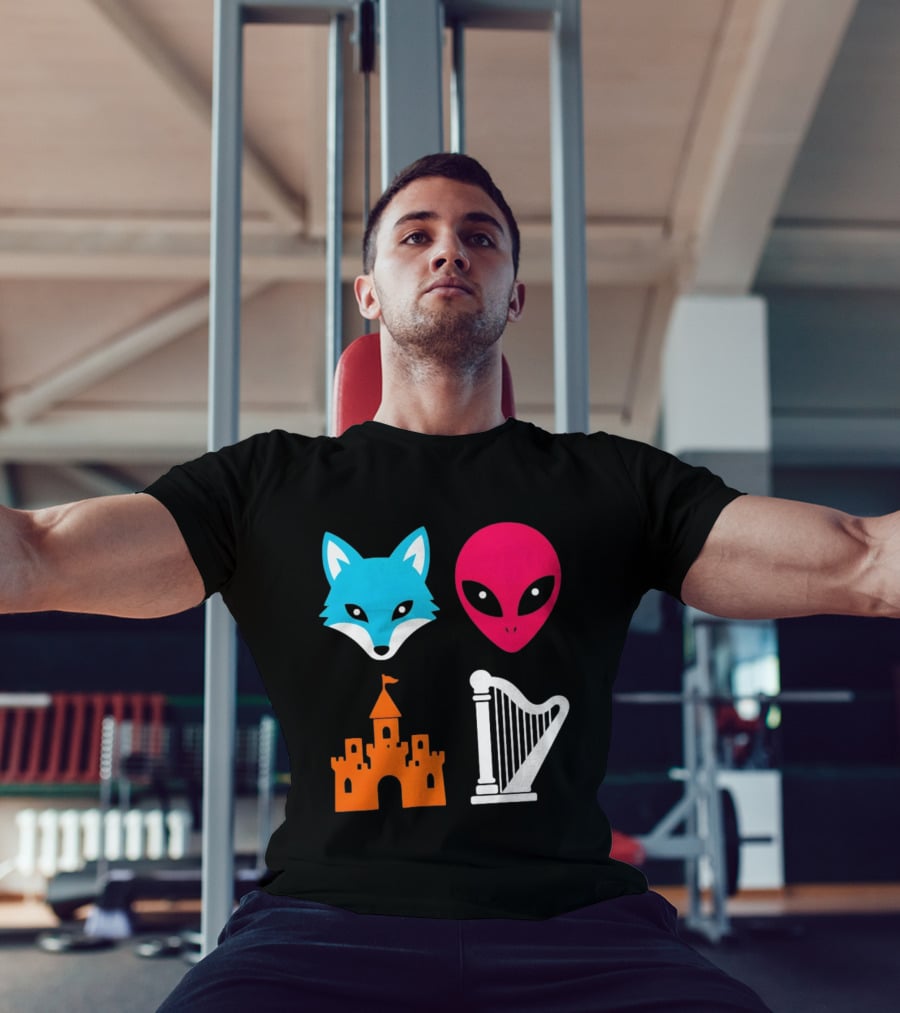 Spurs Fox Alien Castle Harper Basketball Meme T-Shirt