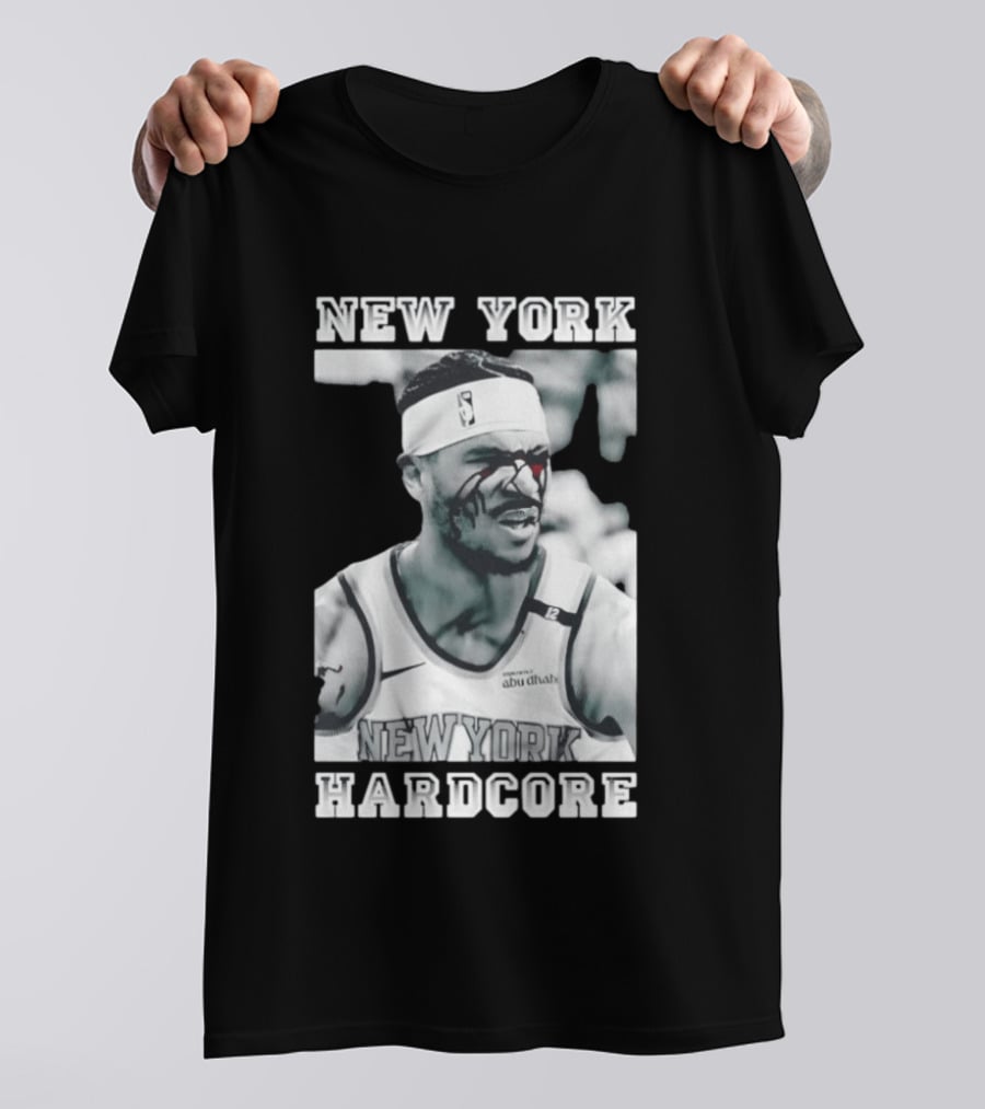 New York Hardcore Josh Hart Bleeding Face NBA Knicks T-Shirt
