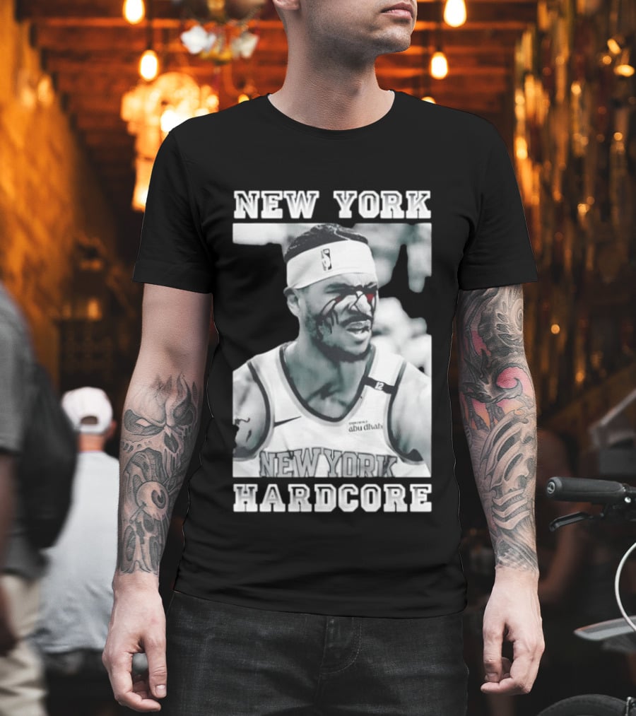 New York Hardcore Josh Hart Bleeding Face NBA Knicks T-Shirt
