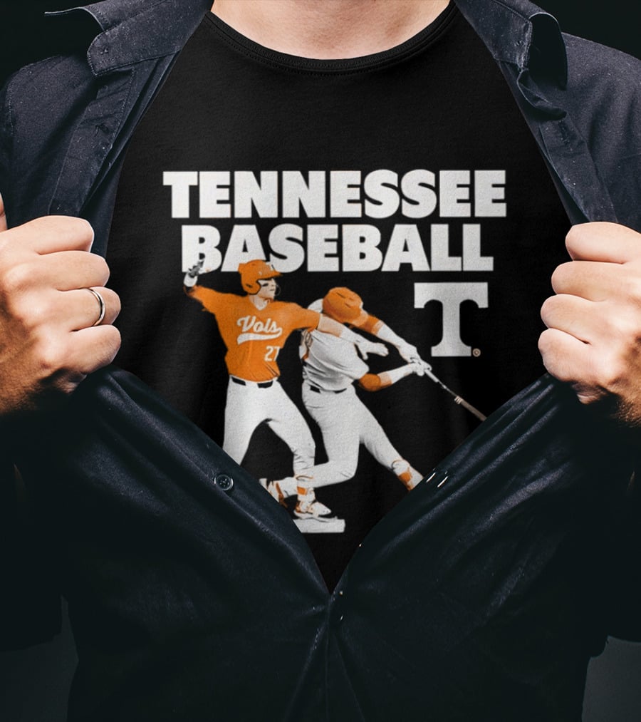 Tennessee Volunteers Baseball Vols Number 27 T-Shirt