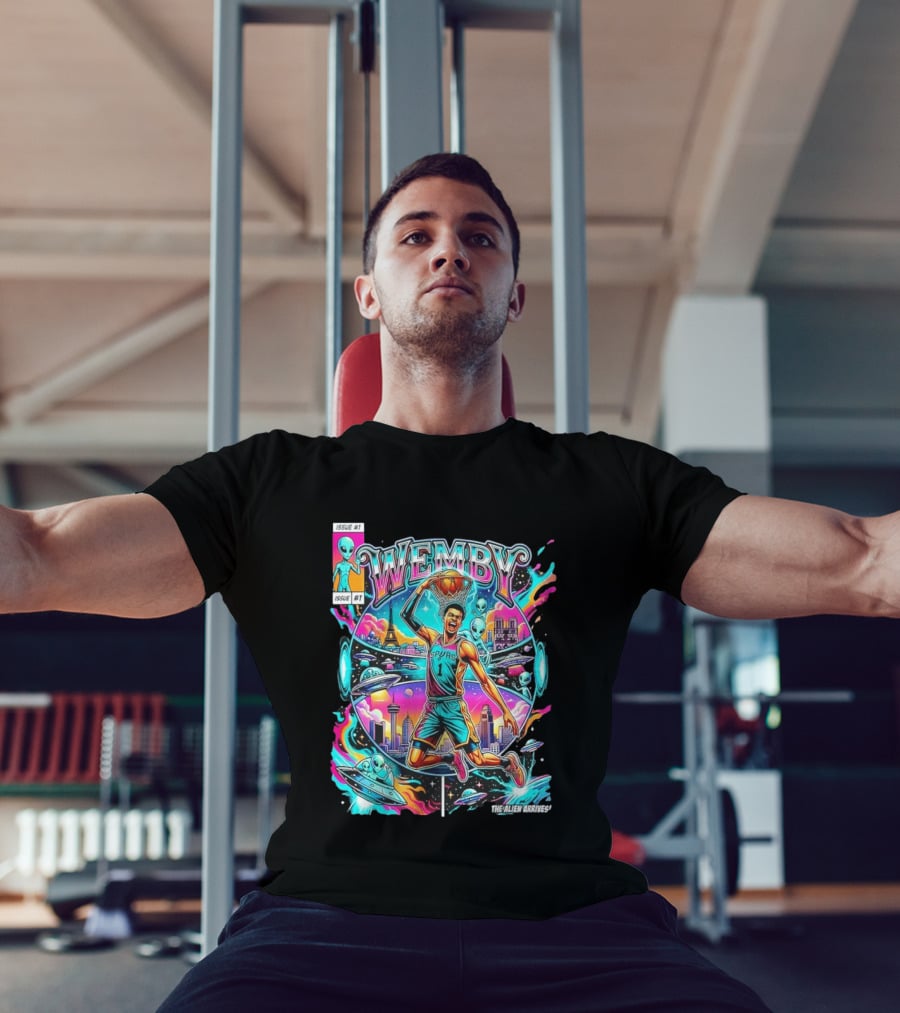 Wemby The Alien Arrives San Antonio Spurs Basketball Issue #1 T-Shirt