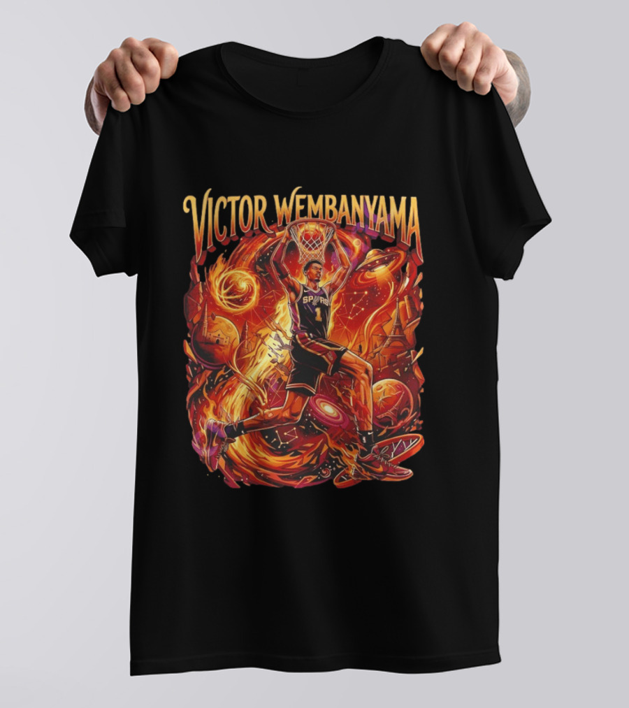 Victor Wembanyama UFO Dunk San Antonio Spurs Space Basketball T-Shirt