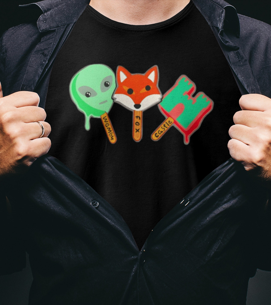 Wemby Fox Castle Popsicles Alien Fox 2026 San Antonio Spurs NBA Basketball T-Shirt