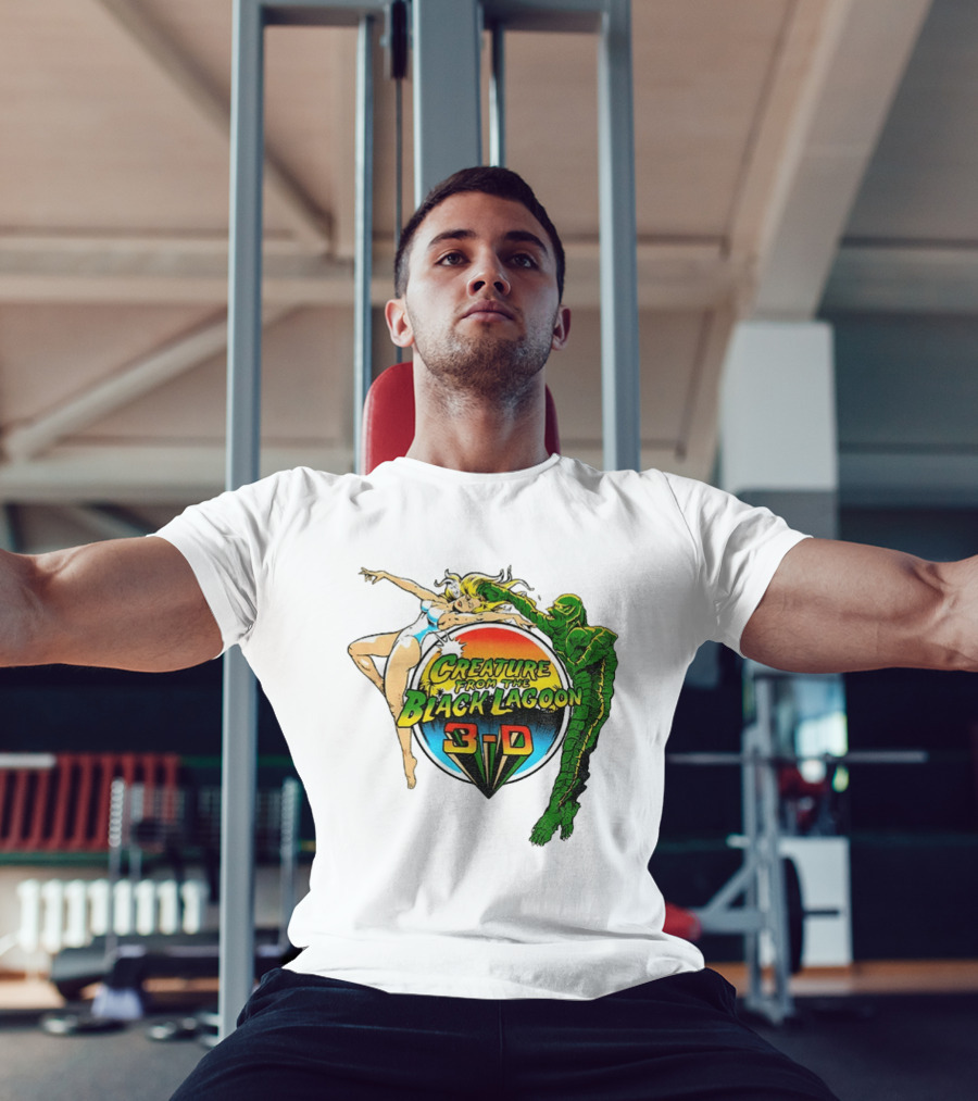 Creature From The Black Lagoon 3 D Gill Man Cartoon T-Shirt