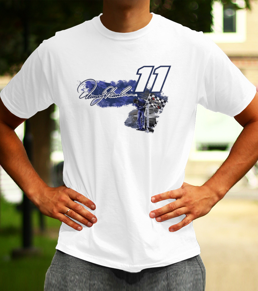 Denny Hamlin 11 Signature NASCAR Cup Series Sunoco Racing T-Shirt