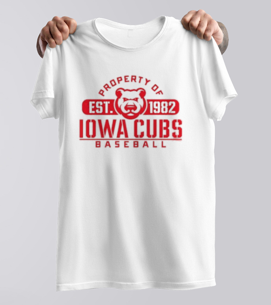 Property Of Iowa Cubs Baseball EST 1982 Minor League T-Shirt