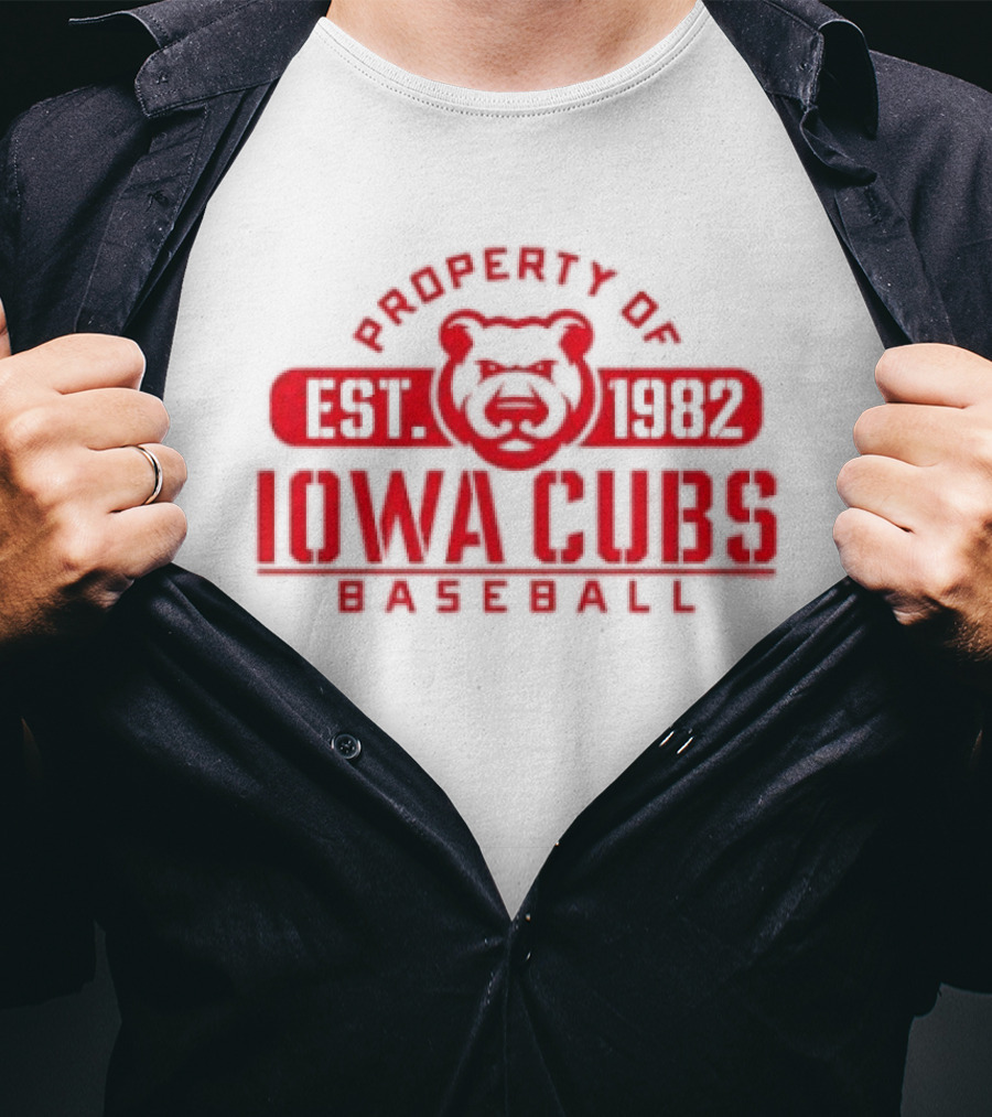 Property Of Iowa Cubs Baseball EST 1982 Minor League T-Shirt