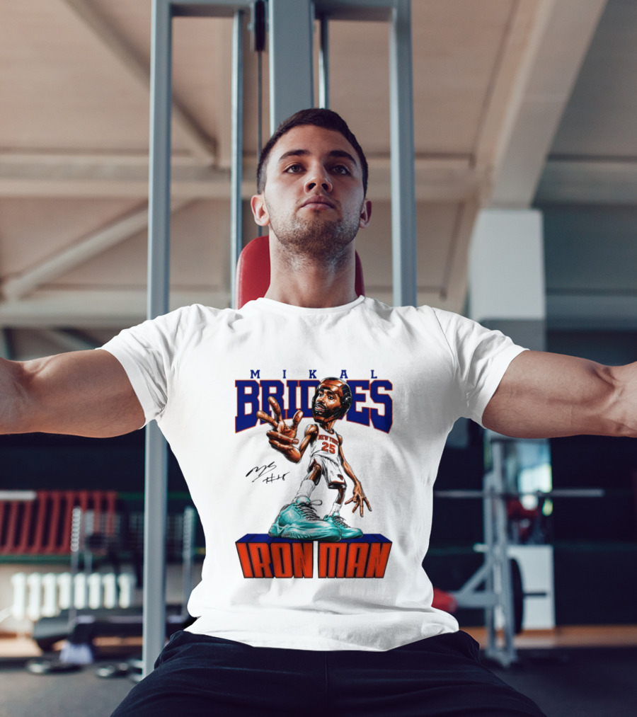 Mikal Bridges Iron Man New York Knicks NBA 2026 T-Shirt