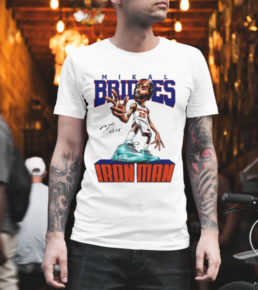 Mikal Bridges Iron Man New York Knicks NBA 2026 T-Shirt