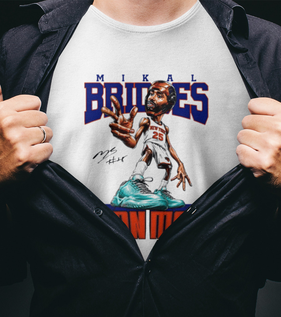 Mikal Bridges Iron Man New York Knicks NBA 2026 T-Shirt