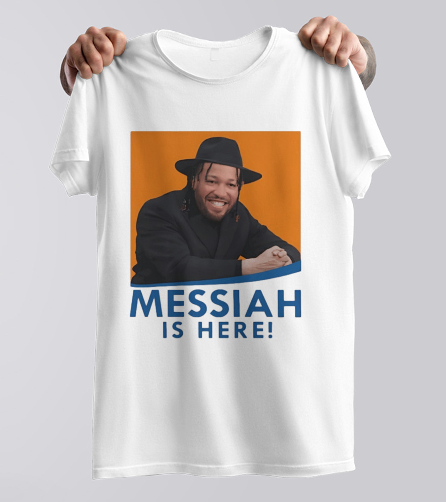 Jalen Brunson Nissim Black New York Knicks Messiah Is Here T-Shirt