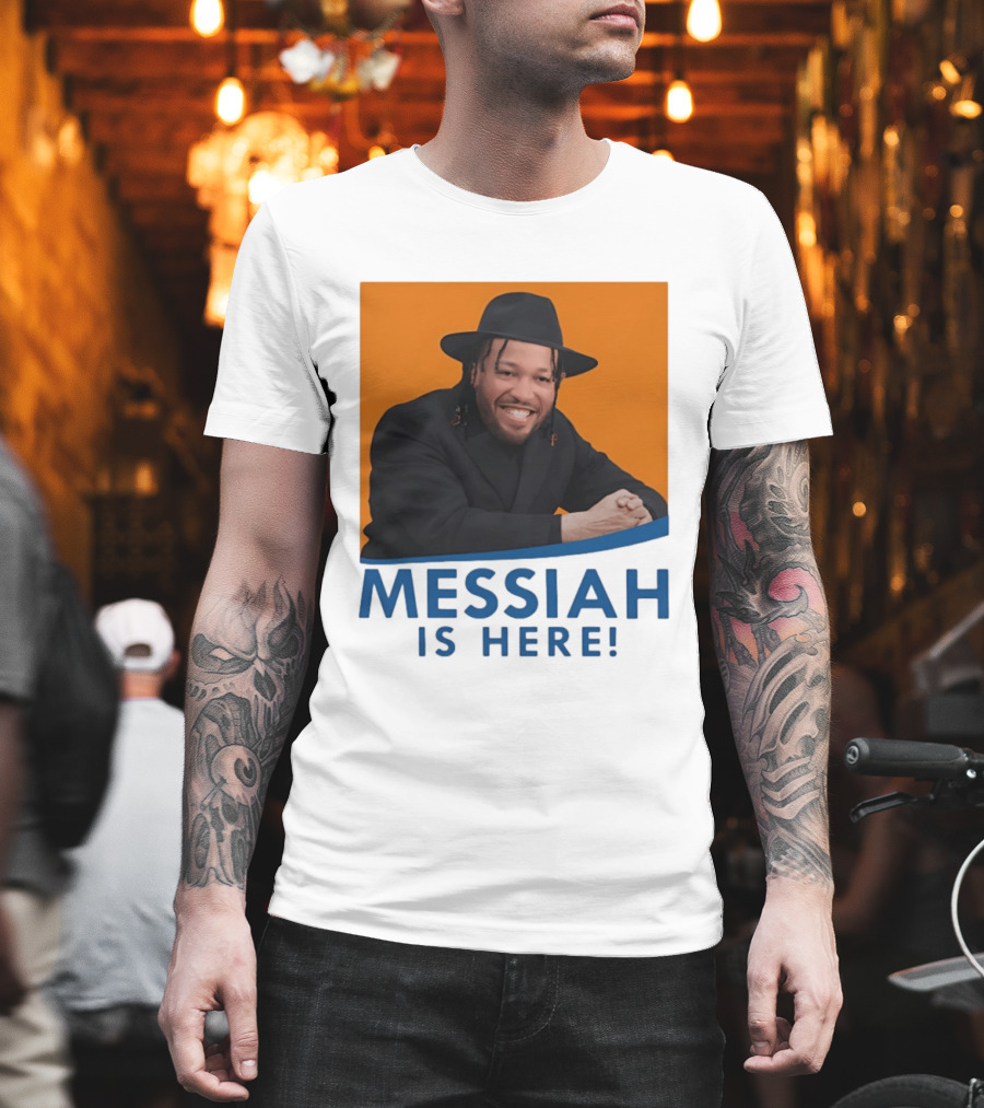 Jalen Brunson Nissim Black New York Knicks Messiah Is Here T-Shirt