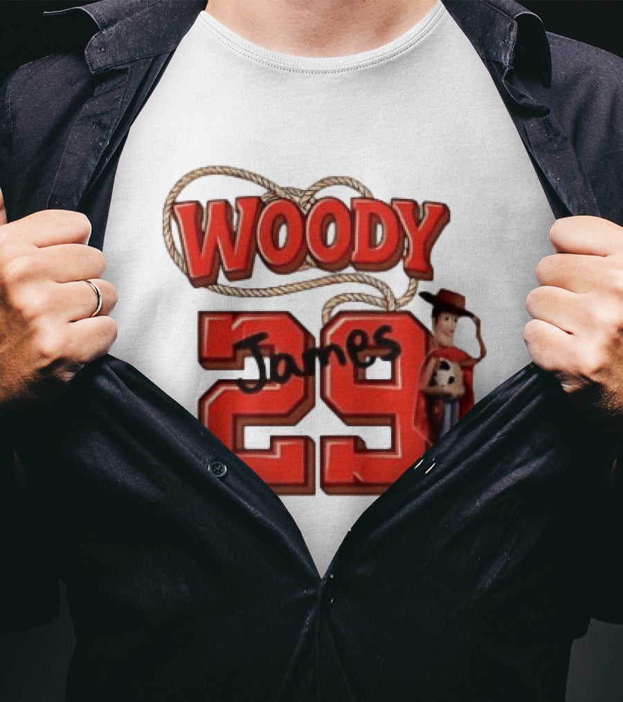 Woody James 29 Toy Story Character Soccer Ball T-Shirt