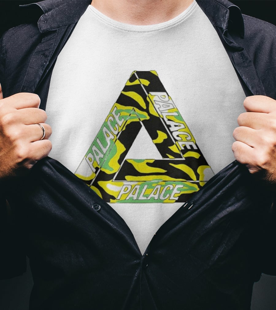Palace Skateboards Tri Ferg Black Yellow Green Camo T-Shirt