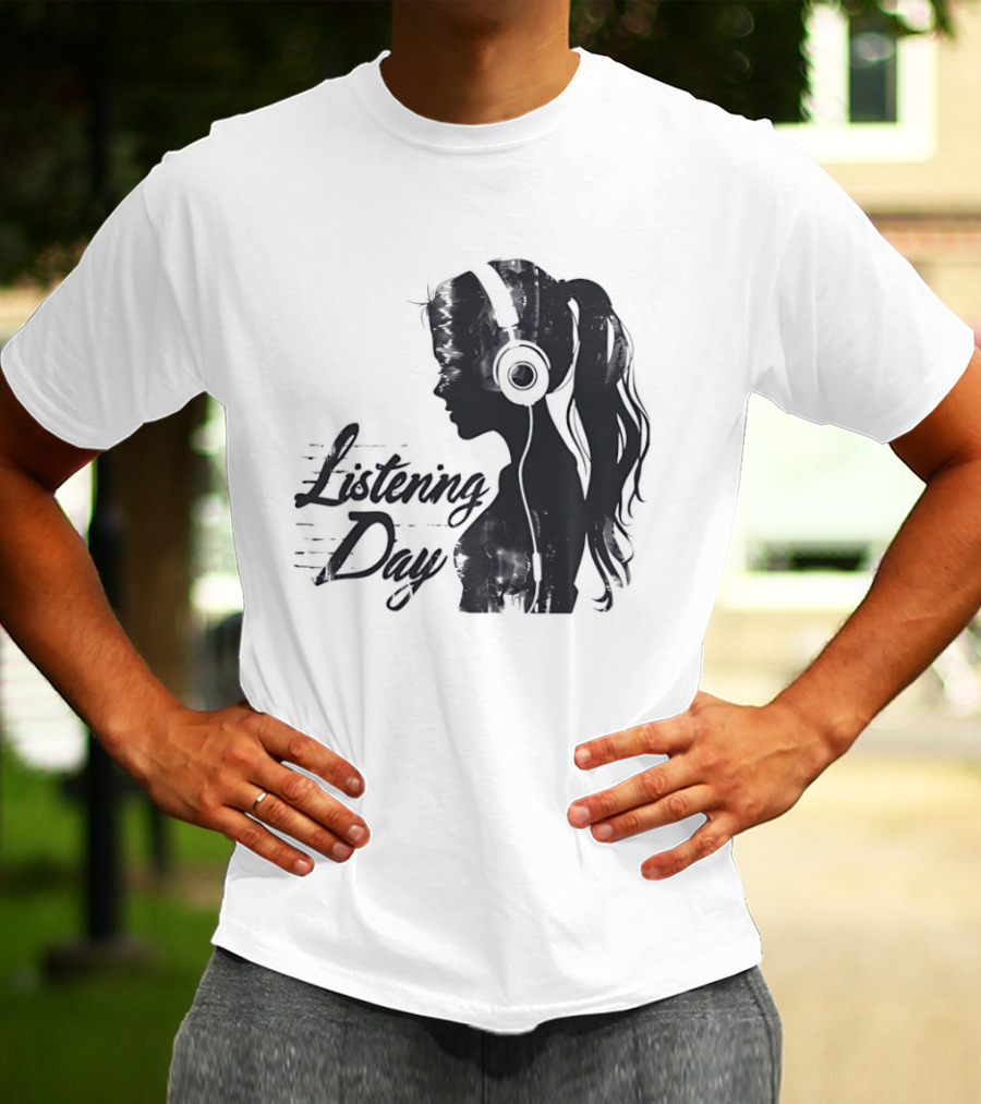 Listening Day Headphones Audio Music Concert T-Shirt