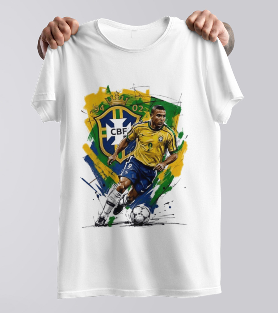Ronaldo Nazario Brazil 1994 2002 CBF World Cup Legends T-Shirt