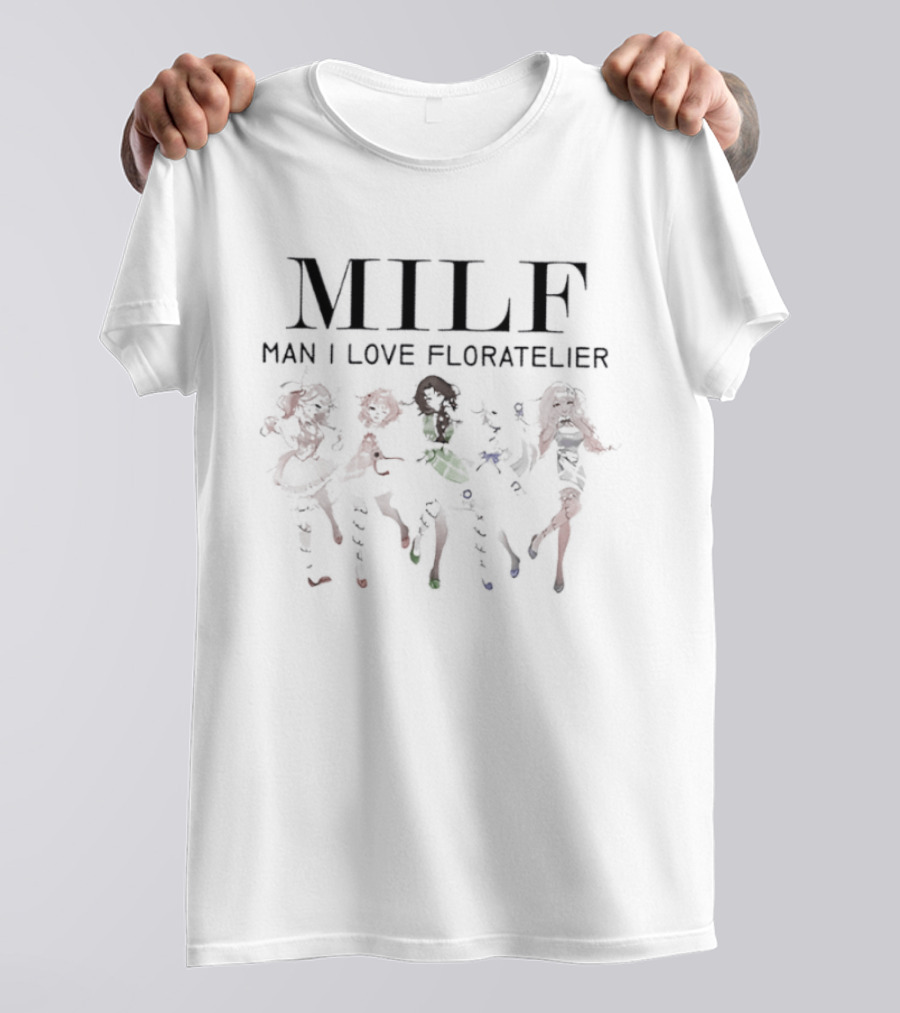 MILF Man I Love Floratelier Anime Characters Floral T-Shirt