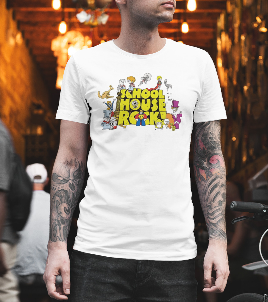Schoolhouse Rock Characters Bill Conjunction Junction And Friends T-Shirt