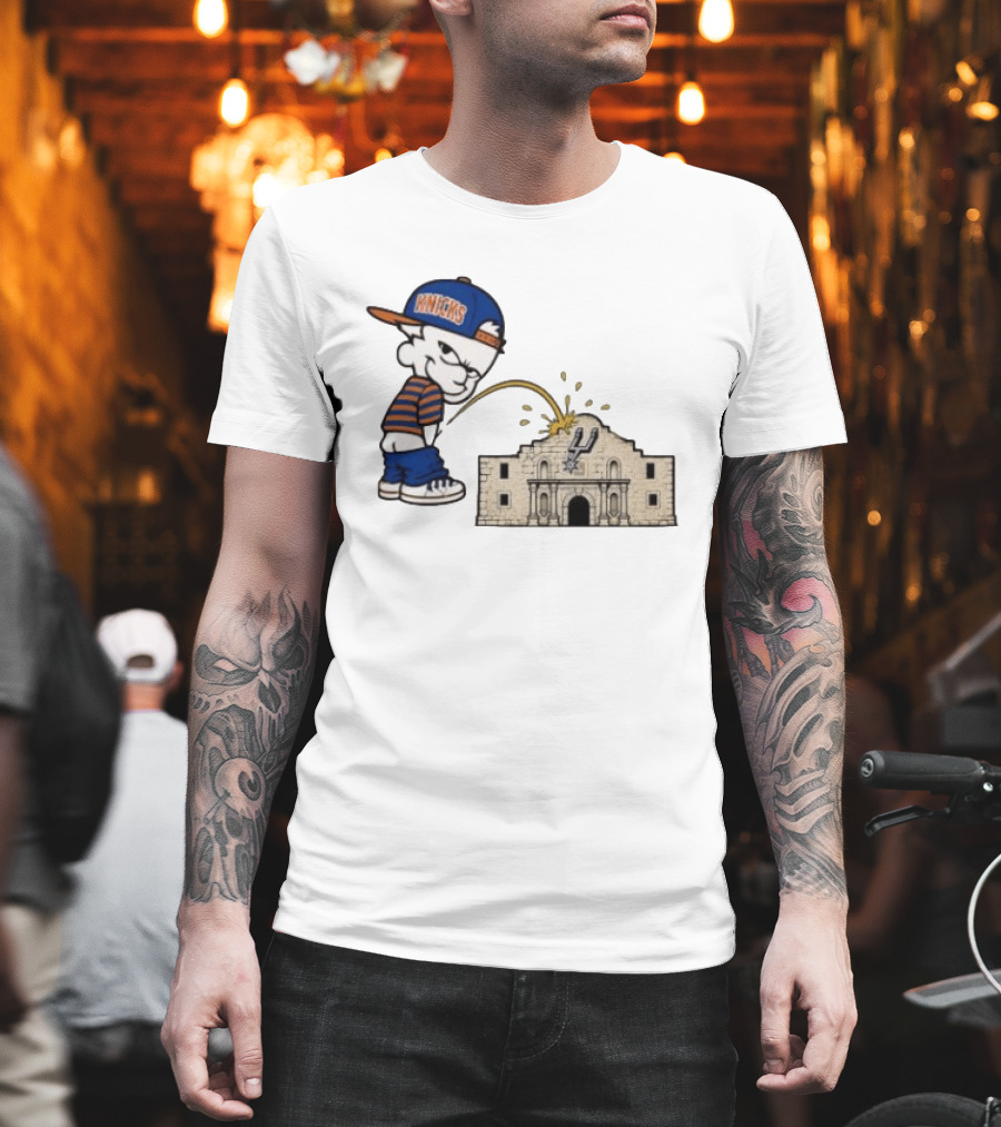 New York Knicks Pissing On San Antonio Spurs The Alamo NBA Rivalry T-Shirt