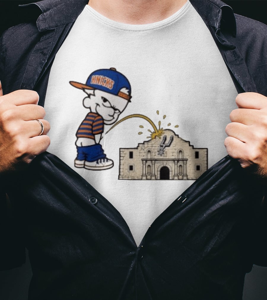 New York Knicks Pissing On San Antonio Spurs The Alamo NBA Rivalry T-Shirt