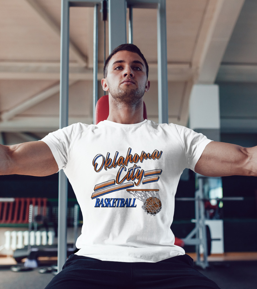 Oklahoma City Basketball Hoops And Net T-Shirt