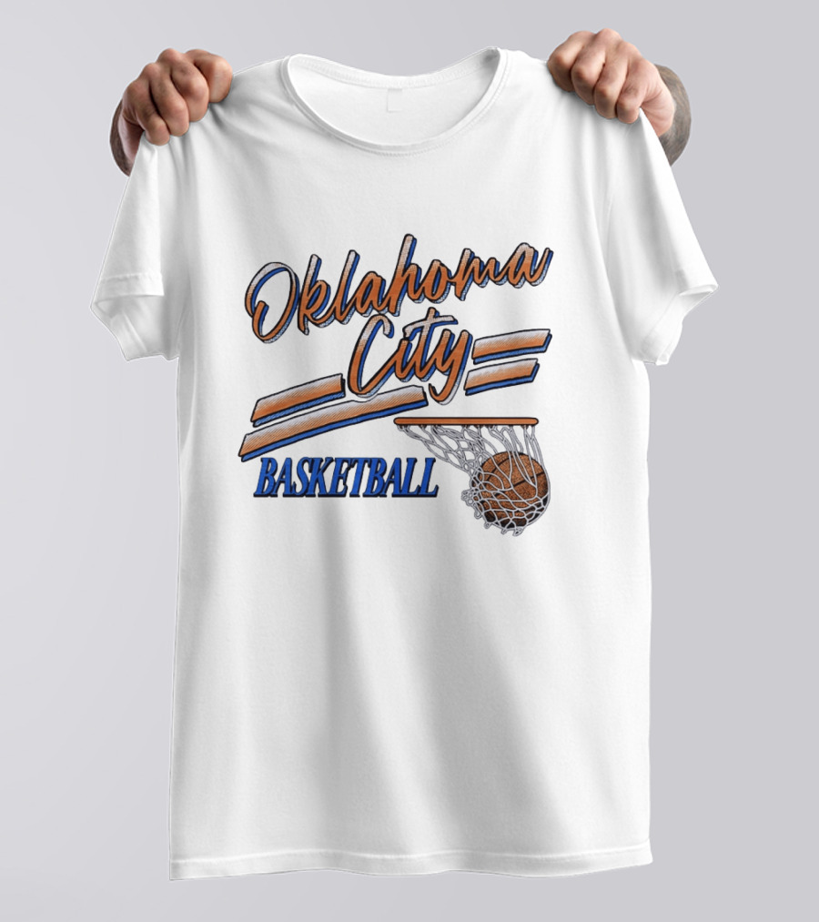 Oklahoma City Basketball Hoops And Net T-Shirt
