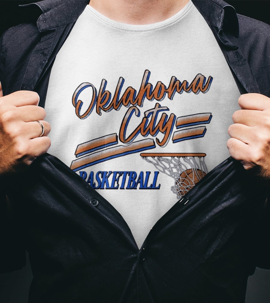 Oklahoma City Basketball Hoops And Net T-Shirt