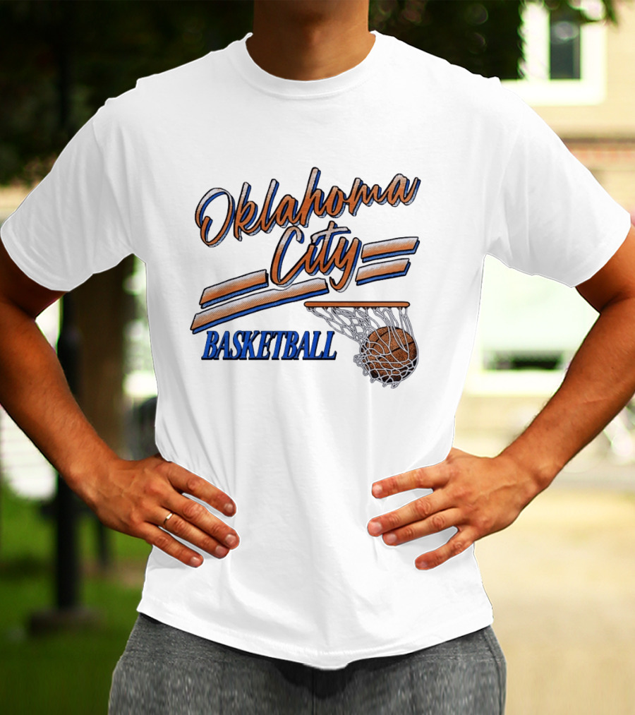 Oklahoma City Basketball Hoops And Net T-Shirt