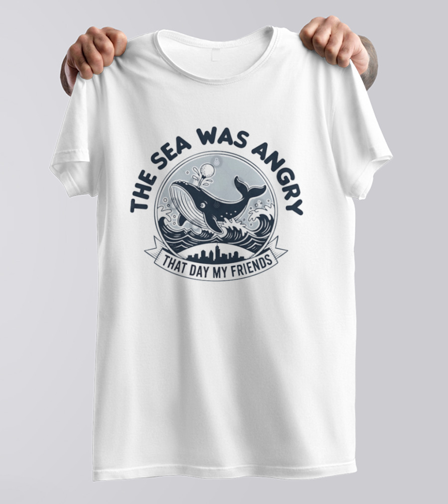 The Sea Was Angry That Day My Friends Seinfeld George Costanza Whale Golf T-Shirt