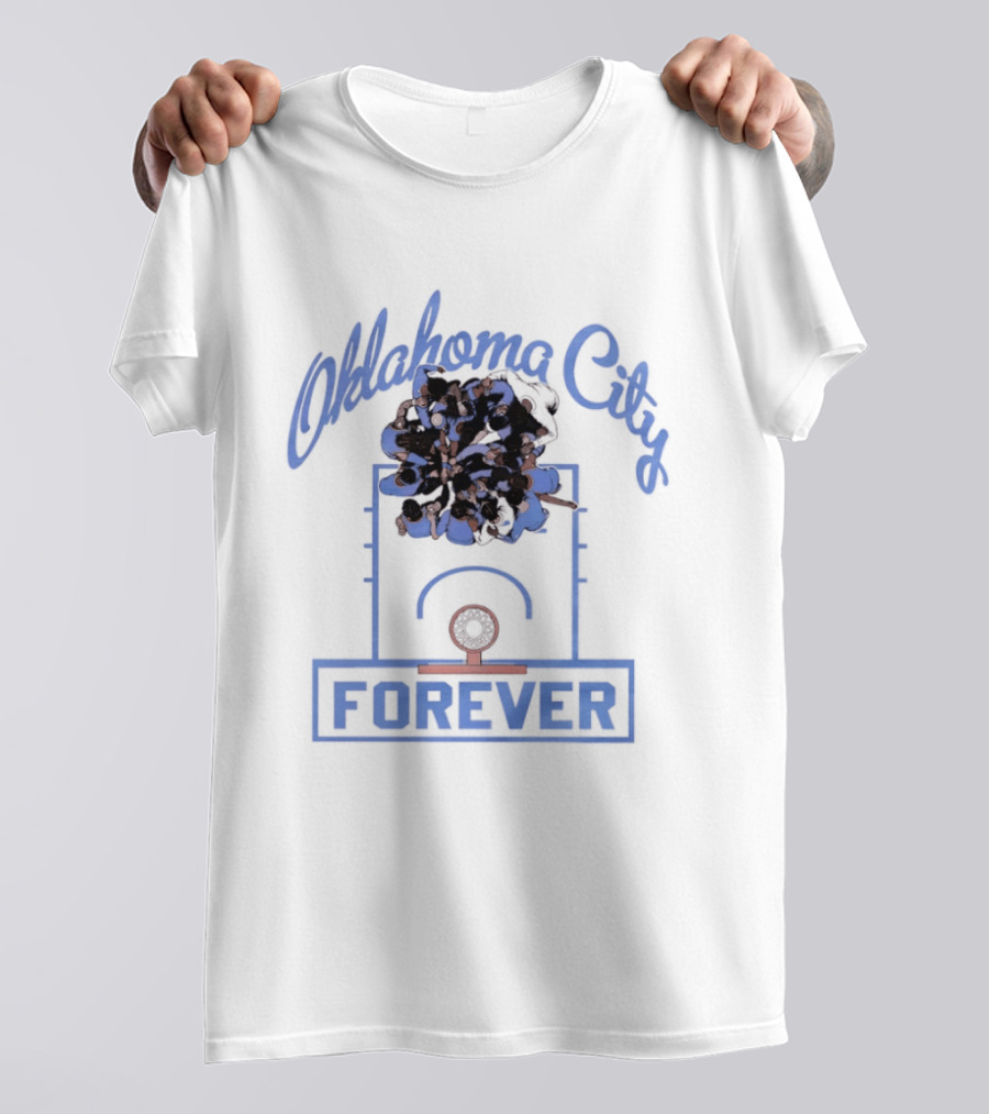 Oklahoma City Thunder Basketball Team Forever Player Huddle T-Shirt