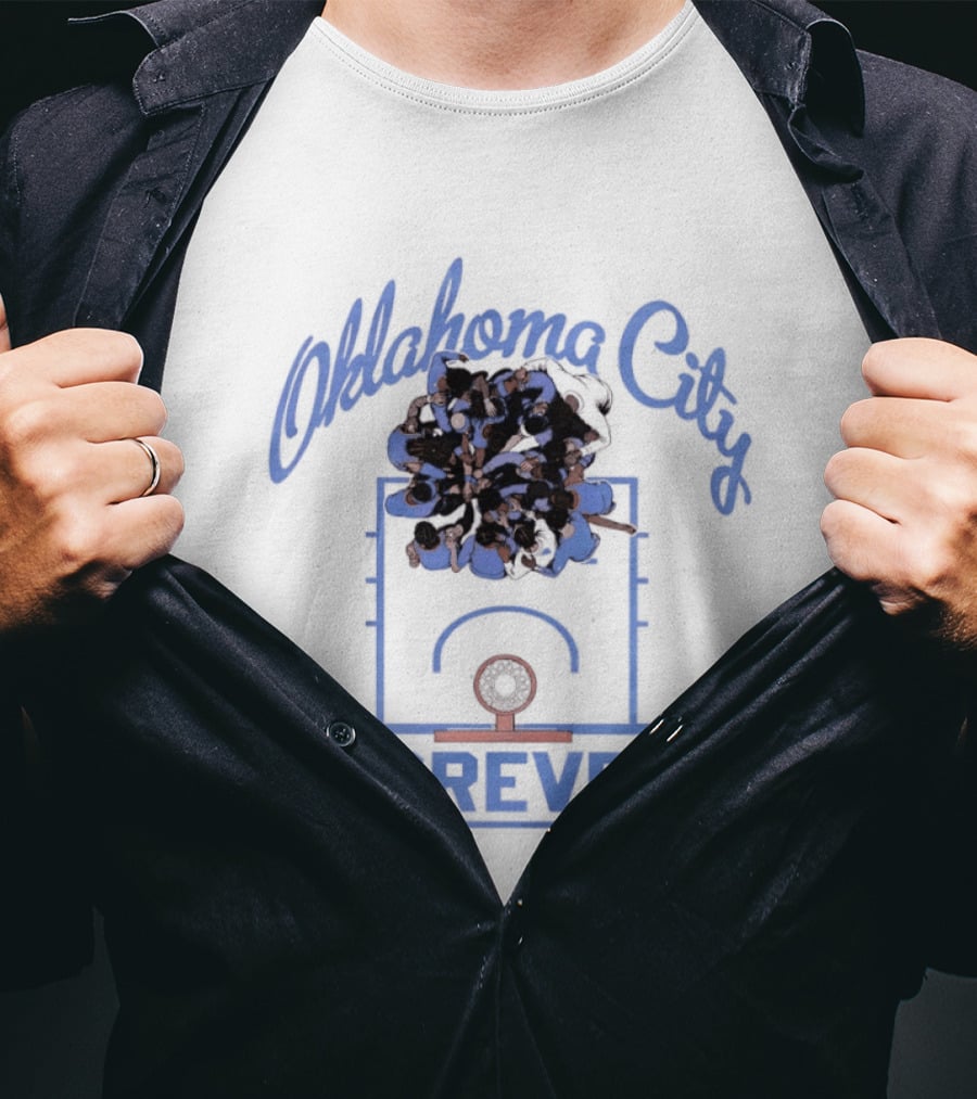Oklahoma City Thunder Basketball Team Forever Player Huddle T-Shirt