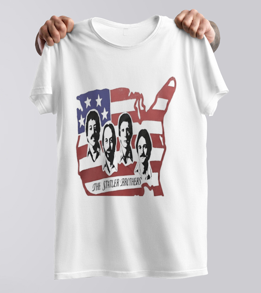 The Statler Brothers USA Map American Flag Country Music Band T-Shirt