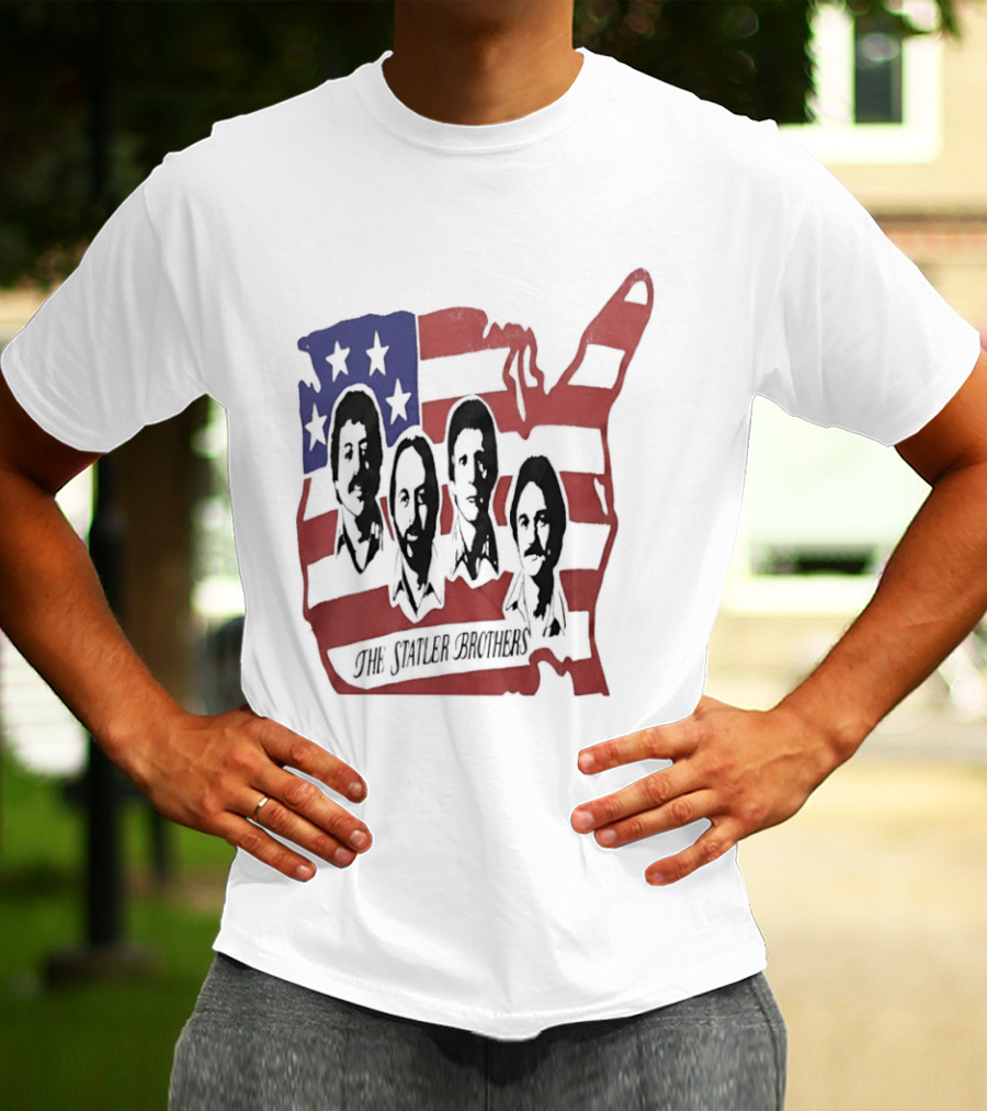 The Statler Brothers USA Map American Flag Country Music Band T-Shirt